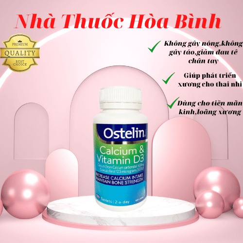 OSTELIN CALCI VITAMIN D3 130 VIÊN-Calci ostelin bầu 130v-Hàng mẫu mới