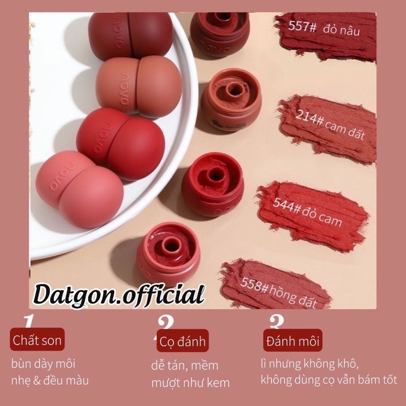 Son Novo Thiết Kế Vỏ Nấm Siêu Xinh Hot Trend Hàng Nội Địa New NO.5622