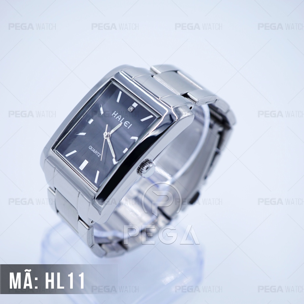 [Hot Sale] Đồng Hồ Nam Mặt Vuông Halei Dây Thép Chống Gỉ Đồng Hồ Kim Chống Nước | BigBuy360 - bigbuy360.vn