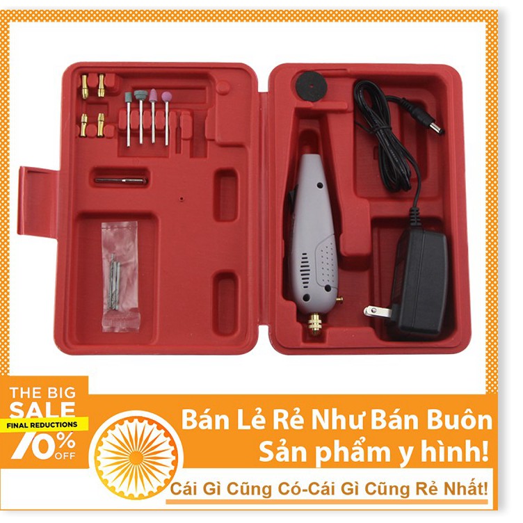 Bộ Máy Khoan, Mài Mini Đa Năng Cầm Tay - Khoan Hộp Đỏ Chất Lượng Cao SCG 24h