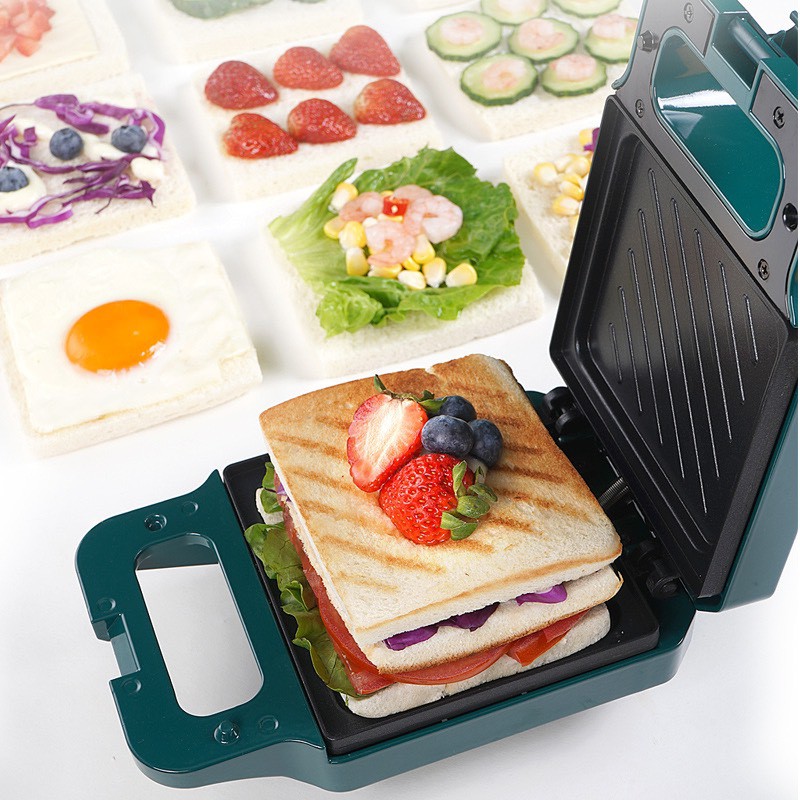 Máy Nướng Bánh Mì Kẹp Nướng Bánh Sandwich Làm Bánh Waffle, Rán Trứng Xúc Xích (Bảo hành 03 tháng)