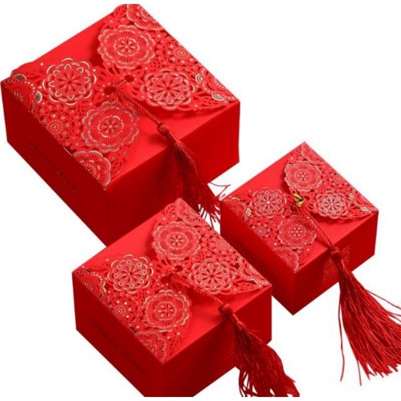 Hộp Giấy Tàu Đựng Bánh Pía Trang Trí Mâm Quả