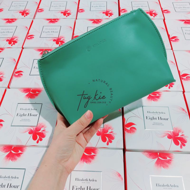 Túi Mỹ Phẩm Endota Nền Xanh Mint