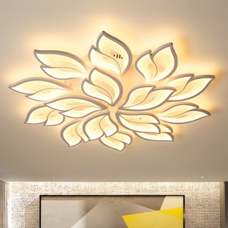 Đèn trần, đèn ốp trần 15 cánh đôi hồ ly hiện đại trang trí phòng khách, phòng ngủ 3 chế độ sáng kèm khiển (BH 2 năm)