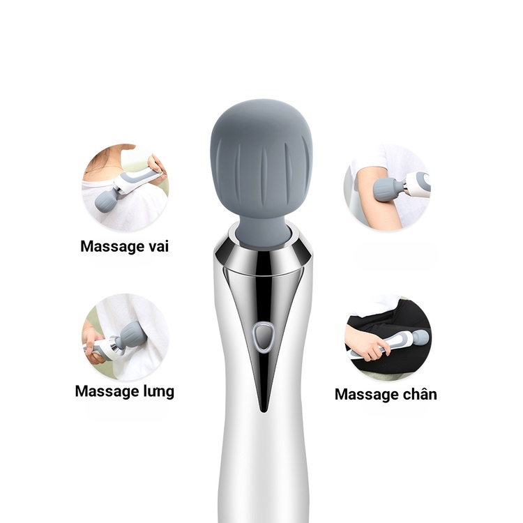 Máy Massage Cầm Tay Jinkairui, 5 Chế Độ Rung, Chống Nước IPX7 - Tặng Kèm Máy Massage Mắt Mini - Hàng Nhập Khẩu