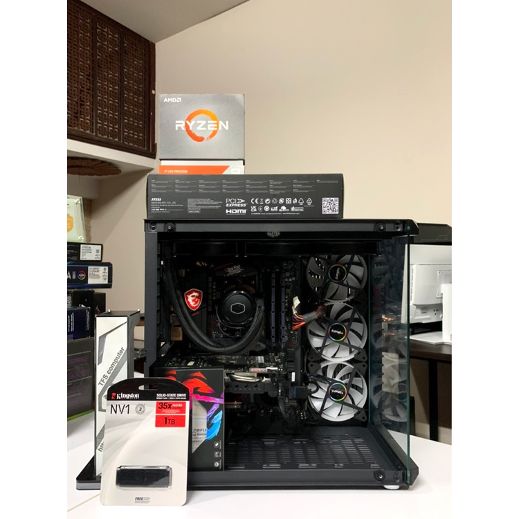 Bộ máy tính ryzen 9 5950x, 32G ram 3200Mhz, nvme 1T, gtx 1080 8G