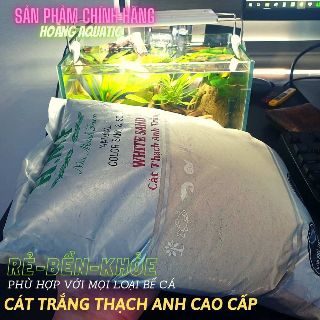 Cát Trắng Thạch Anh Cao Cấp SÁNG MỊN, Trang Trí Bể Cá, Tiểu Cảnh 0.5KG