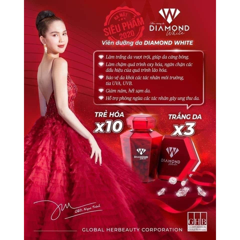 Viên Uống Hỗ Trợ Làm Đẹp Da BEAUTY DIAMOND WHITE ♥️CHÍNH HÃNG-TEM CÀO MÃ QR