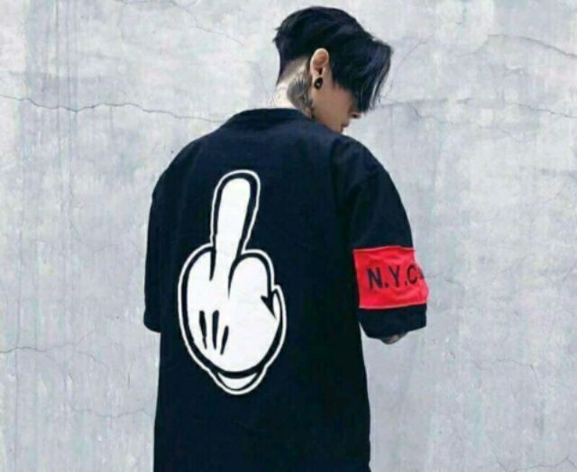 TỔNG KHO +_____________Áo ngón tay giữa cooton 👆👆👆UNISEX | BigBuy360 - bigbuy360.vn