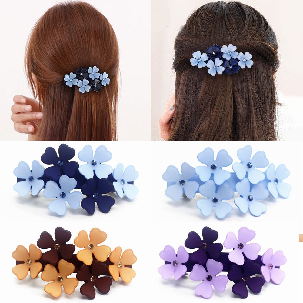 Kẹp tóc hình bông hoa 8*5cm thiết kế thanh lịch dành cho nữ