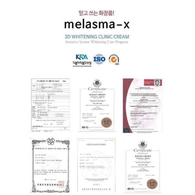 KEM GIẢM THÂM NÁM, tàn nhang Melasma-x 3D whitening clinic cream