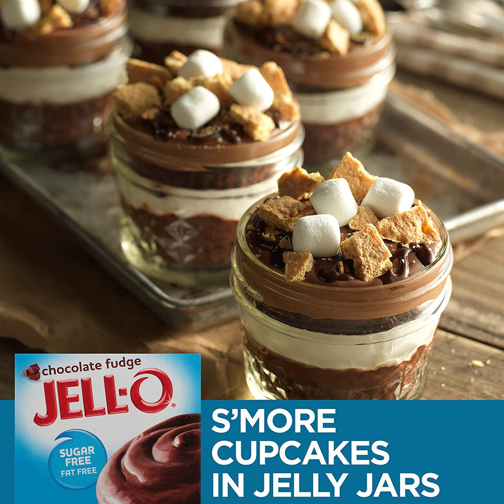 Bột Pudding Mỹ Không Đường / Có Đường Jell-O Sugar Free Instant Pudding Mix