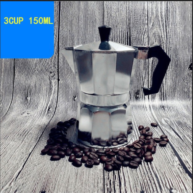 Combo ấm pha cà phê 150ml 3 tách, bình pha cà phê moka pot express kèm bếp điện | BigBuy360 - bigbuy360.vn