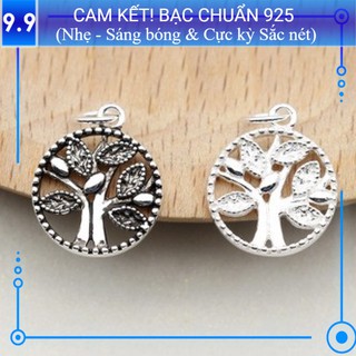 (CAM KẾT BẠC CHUẨN, SÁNG, NHẸ, SẮC NÉT) Charm bạc s925 Cây sống đời (Kiểu 2) CH107