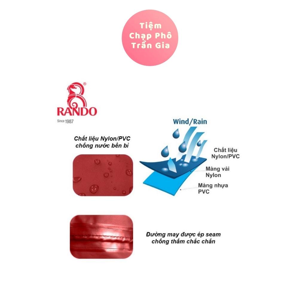 Áo Mưa BISUR Bít 1 Người Trùm Đầu, RANDO Chính Hãng, Có Phản Quang, Vải Dù Cao Cấp Nhanh Khô, Không Thấm Nước