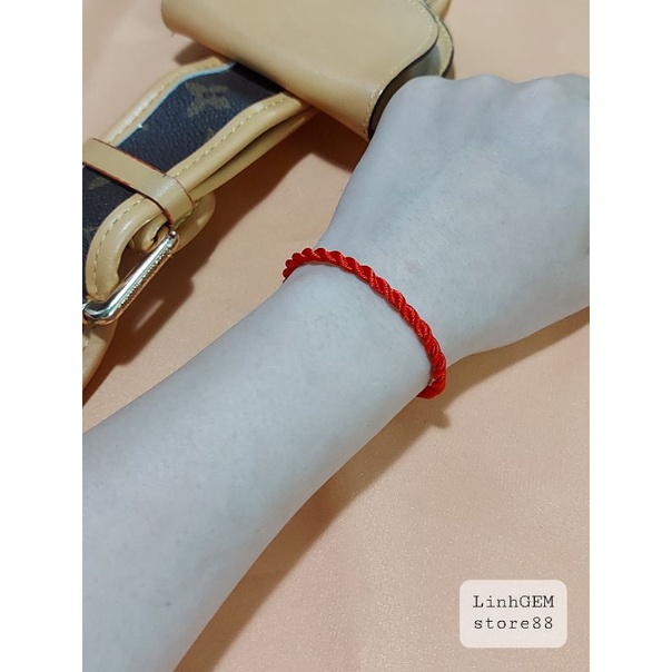 vòng chỉ đỏ may mắn trơn hoặc mix charm gỗ