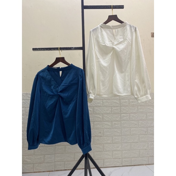 Xả - Áo sơ mi công sở cổ chocker  Quảng Châu cao cấp