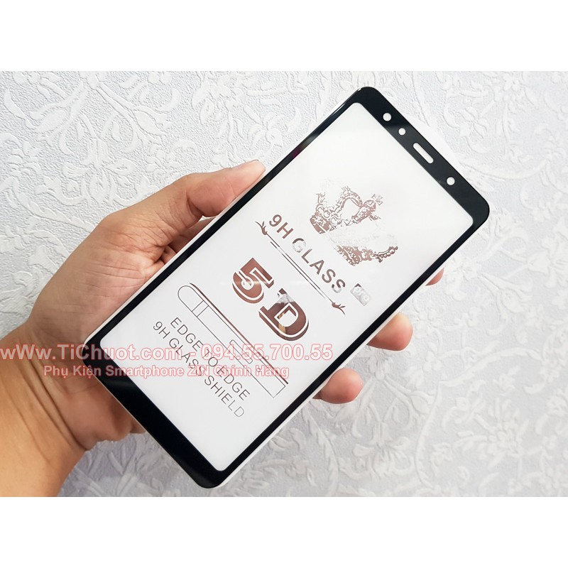 Kính CL Samsung A7 2018 FULL Màn,FULL KEO Silicon