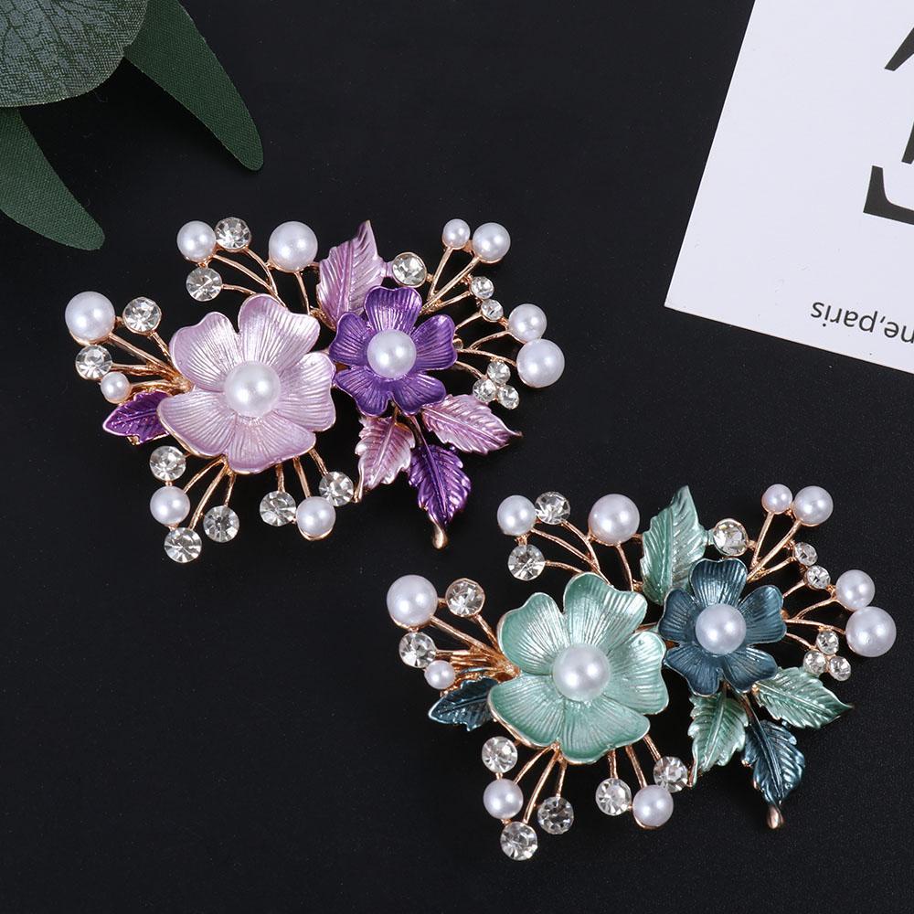 Xiantin Kẹp Tóc Hợp Kim Hình Hoa|Trâm Cài Tóc Cô Dâu Đính Đá Sang Trọng