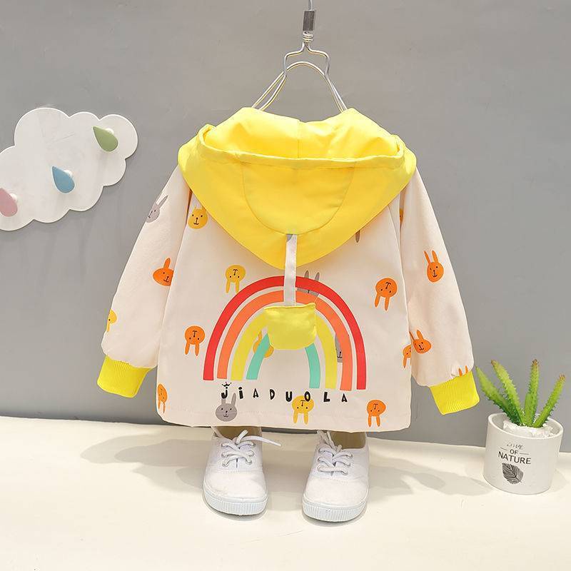 Áo khoác phong cách thời trang xuân thu cho bé gái 2021