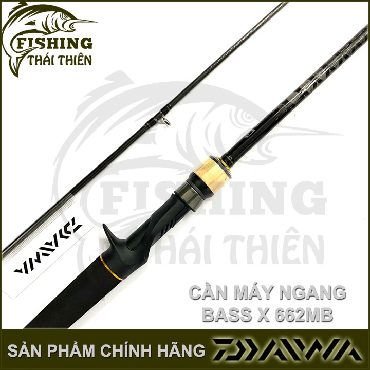 Cần câu cá Daiwa Bass X 662MB, cần lure máy ngang 1m98 khoen pat fuji