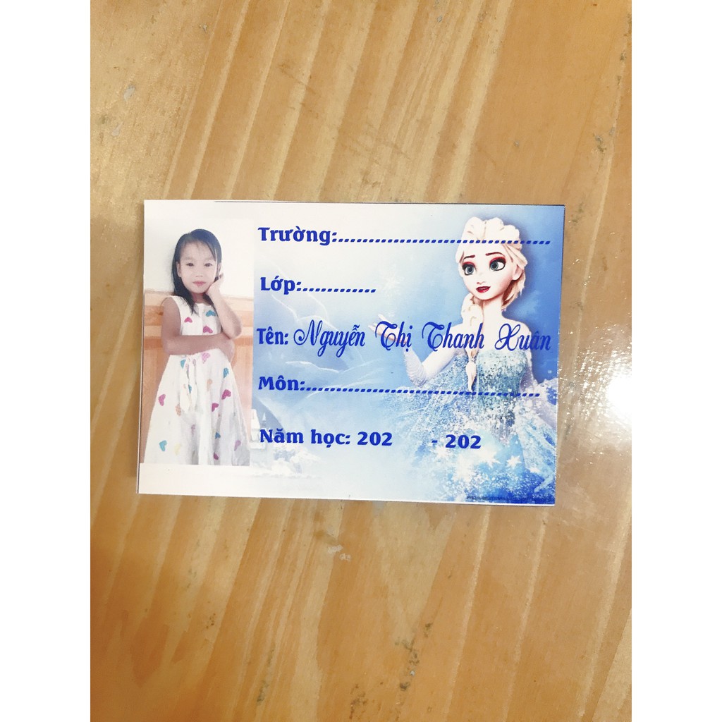 Nhãn Vở In Hình Bé