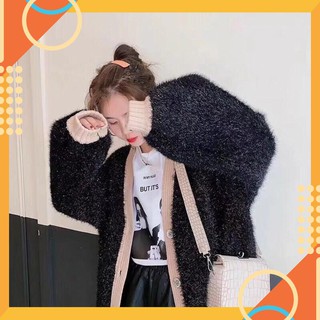 [ORDER NGAY] áo khoác len cardigan nữ dáng ngắn lông phản quang hàng quảng châu siêu xinh kèm ảnh thẩ video [XẢ NỐT]