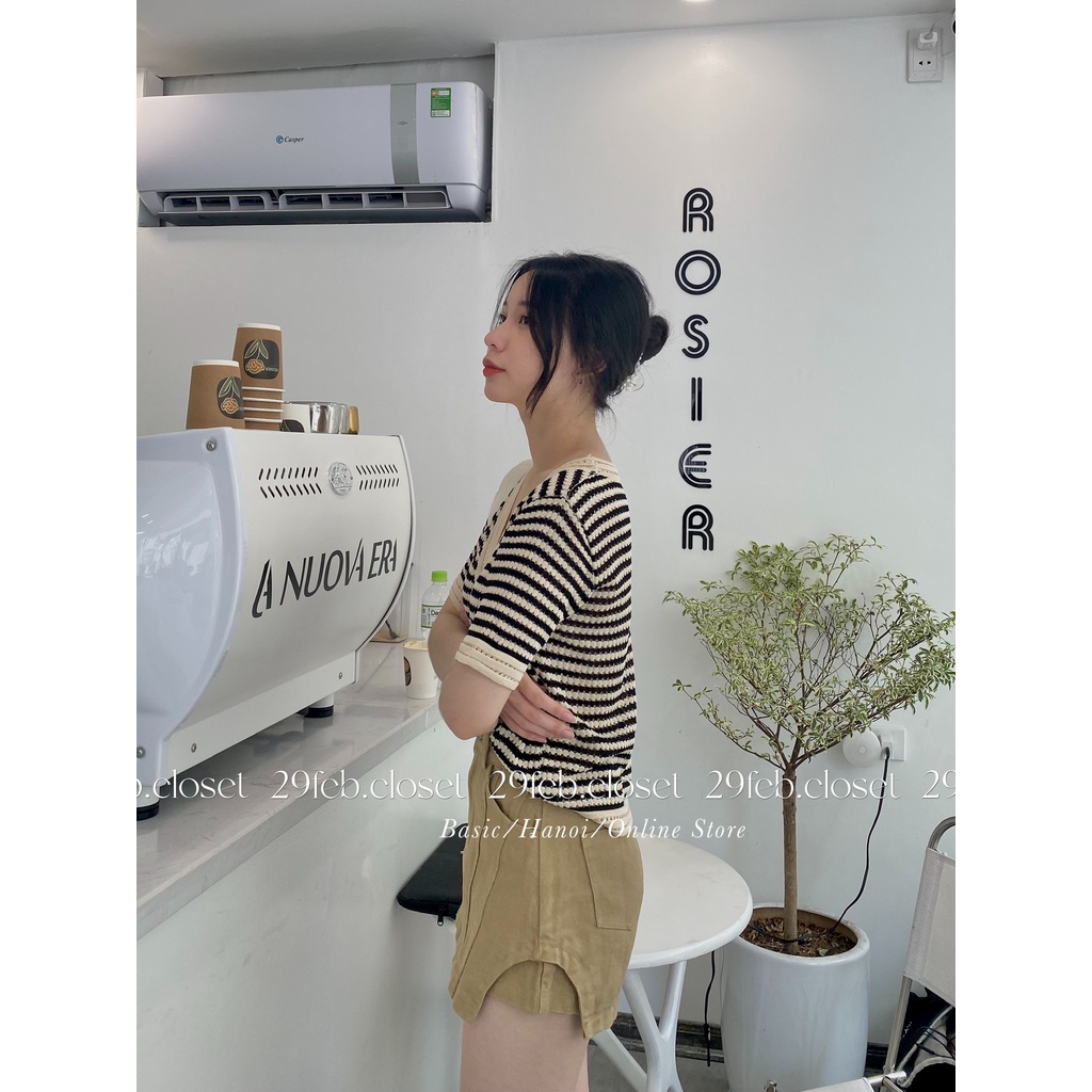 [Ảnh thật/Video] Quần short kaki giả váy cut out 2 bên - 29feb.closet - Q26