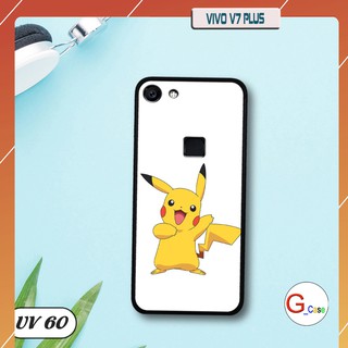 Ốp điện thoại Vivo V7 PLUS lưng nhám viền cao su dẻo in hình
