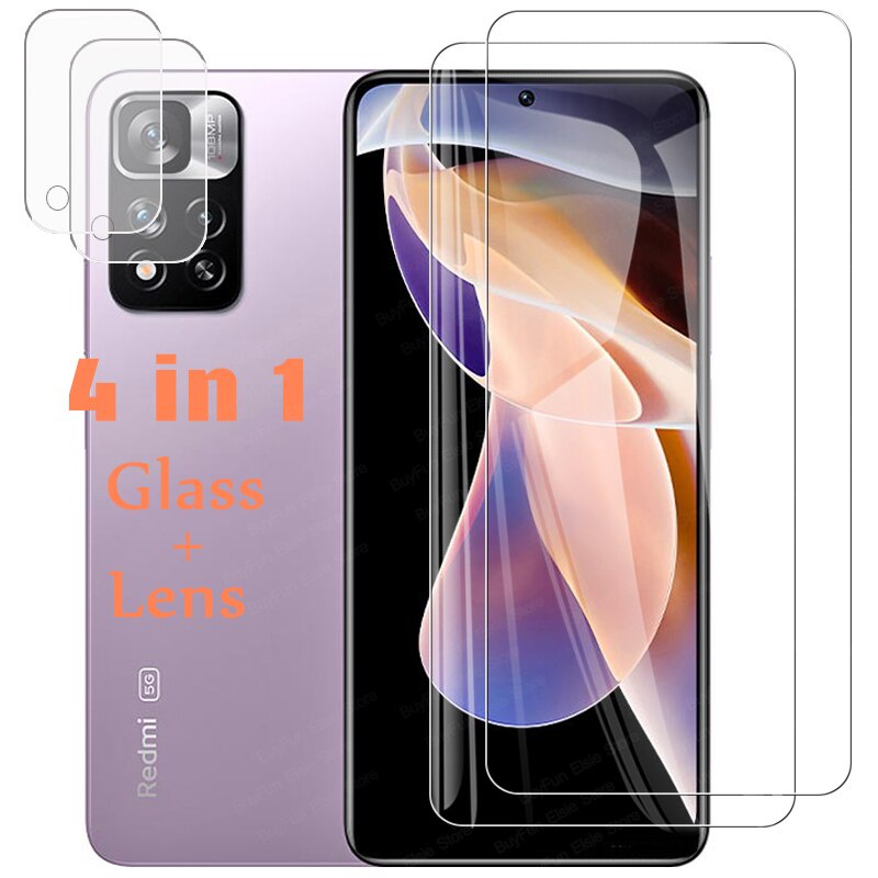 Kính cường lực bảo vệ màn hình và lens 4 trong 1 cho Xiaomi Redmi Note 11 Pro Redmi Note11 Note 11 Pro Plus 5G
