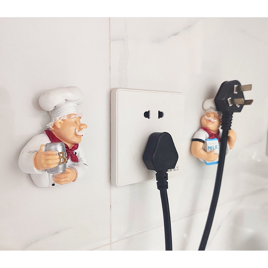 Móc Dán Tường Ông Già Đầu Bếp Siêu Dính