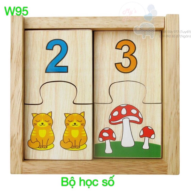 Bộ học số thông minh bằng gỗ cao cấp an toàn cho bé - đồ chơi gỗ winwintoys