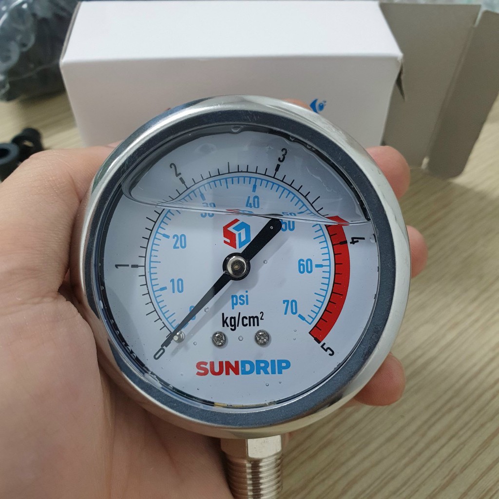 Đồng hồ đo áp suất dầu mặt 63 hiệu HV