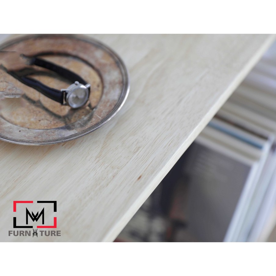 Kệ sách gỗ lắp ráp 4 tầng màu gỗ MW FURNITURE - Nội thất trang trí - size 34x35.5x150cm