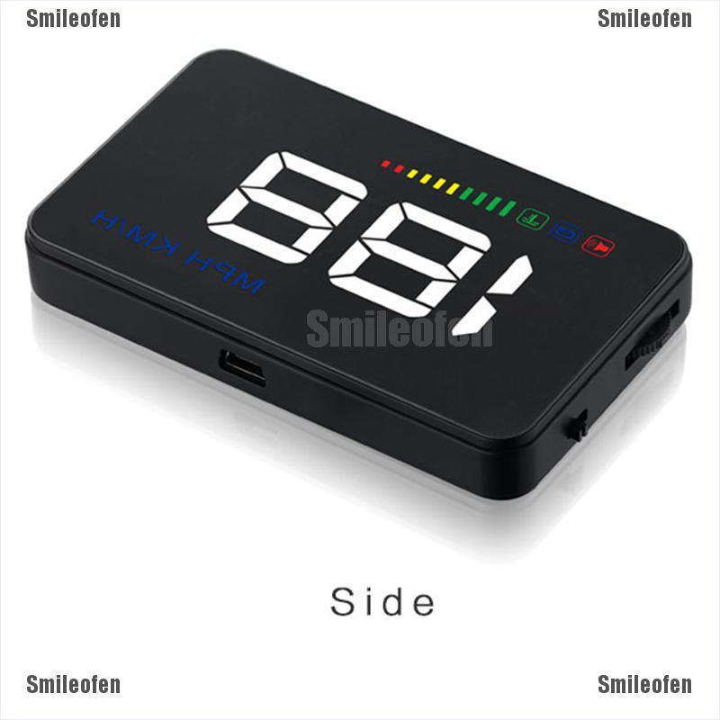 Smileofen A500 3.5" Car HUD Head Up Display Projector OBD Temperature Over Speed Warning