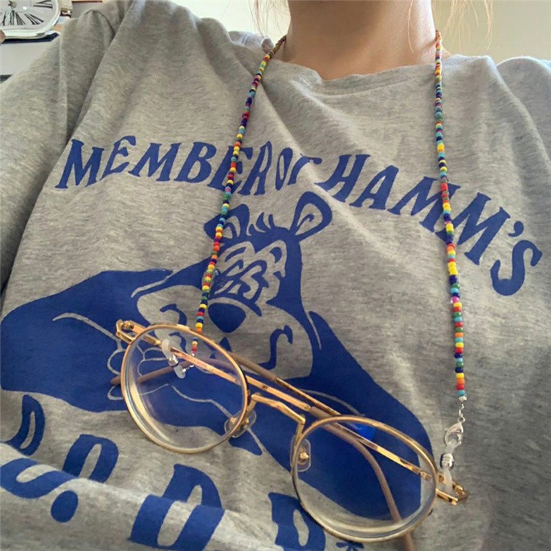 Dây chuỗi hạt đeo mắt kiếng nhiều màu chống trượt và thất lạc sành điệu cho nữ