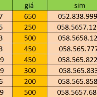 Sim số đẹp 4g Vietnamobile