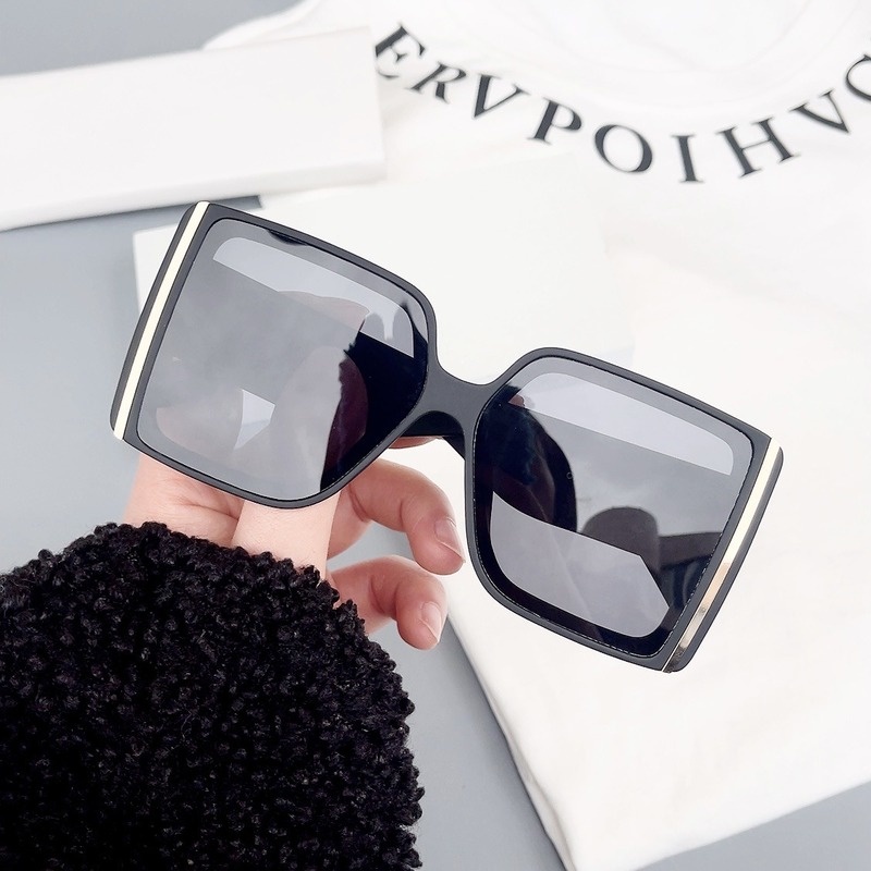 Kính Mát Bản To Tròng To Màu Sắc Ngọt Ngào Thời Trang Phong Cách Phương Tây