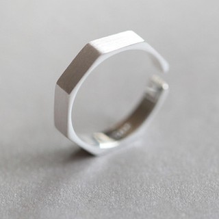 Nhẫn trơn bằng bạc Ý 925 phong cách Minimalism - Florence by T