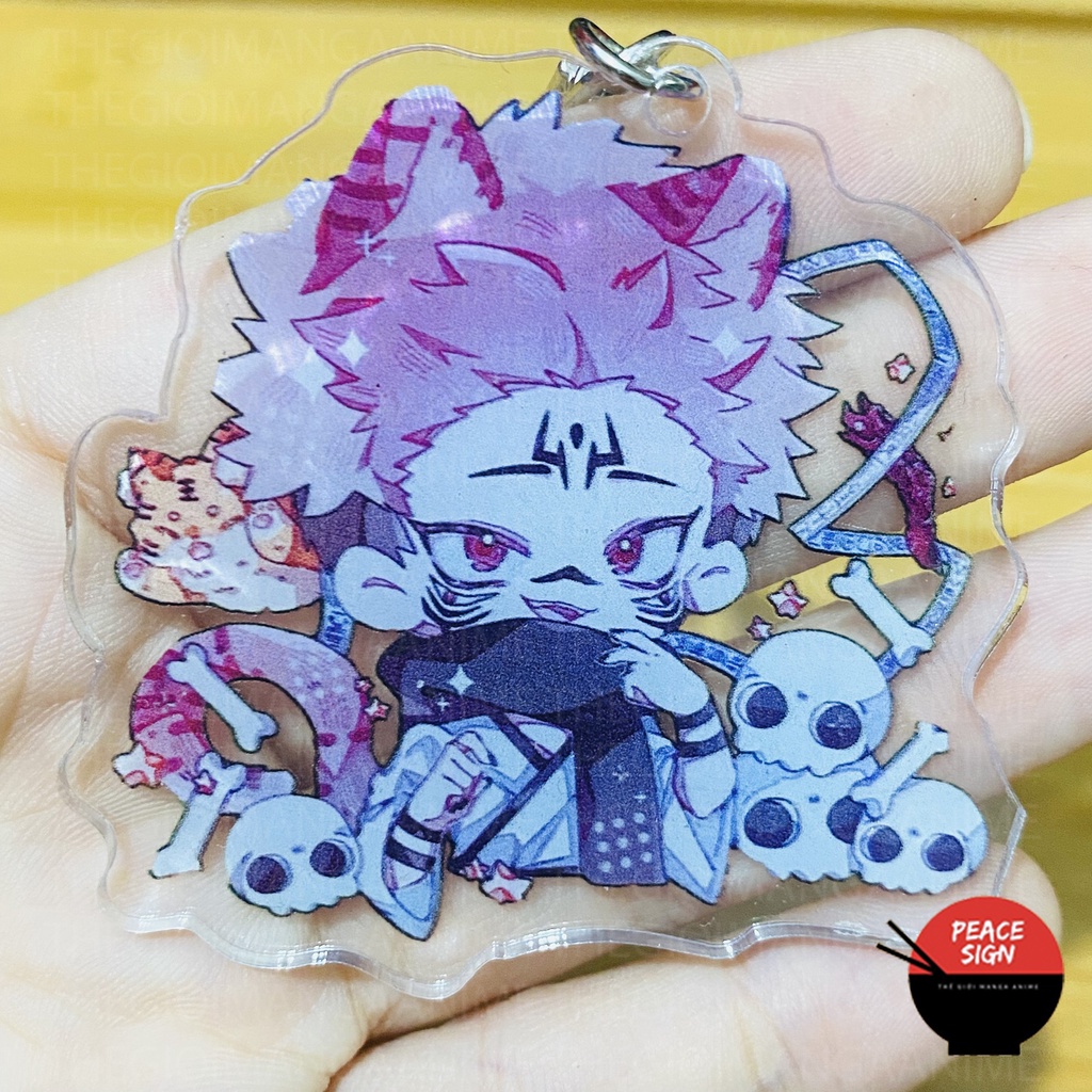 (Mica trong acrylic) Móc khóa JUJUTSU KAISEN ver TAI THÚ PET anime chibi Chú Thuật Hồi Chiến