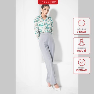 Quần suông đáp cạp moi giả LEIKA chất tuýt xi dày, mịn, không bai xù, thấm hút mồ hôi