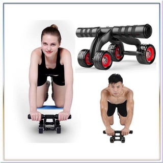 Con lăn tập gym tập cơ bụng 4 bánh tại nhà tặng thảm lót gối