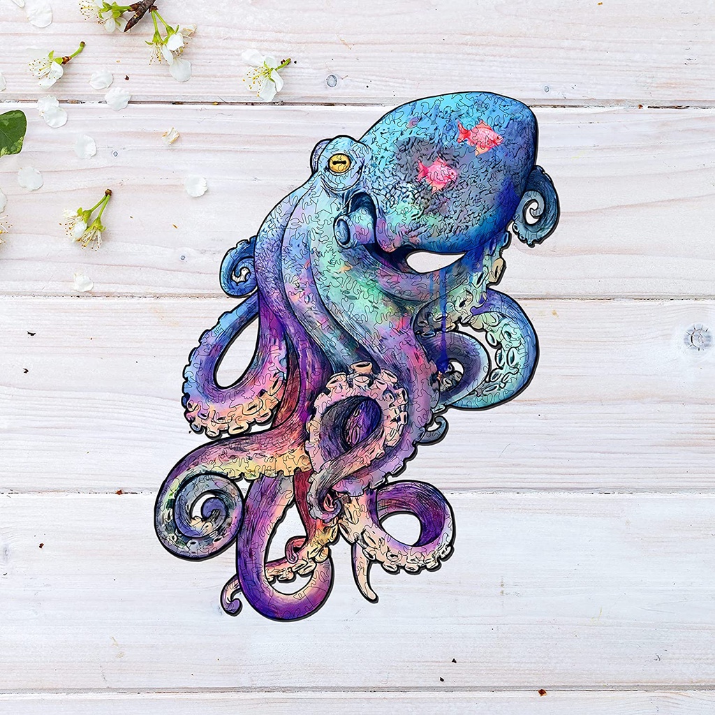 Bộ xếp hình gỗ đồ chơi Thegioipuzzle ghép hình puzzle con vật- Bạch Tuộc