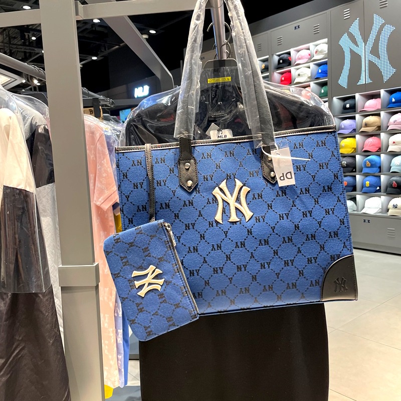 MLB Túi đeo vai dáng vuông họa tiết hình học phong cách hàn quốc thời trang cho nữ