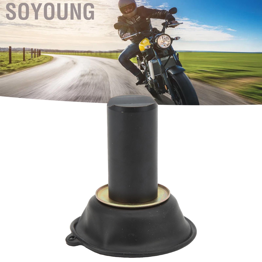 Soyoung 23.9mm Motorbike Carburetor Plunger Diaphragm Black Rubber Replacement for Virago XV250