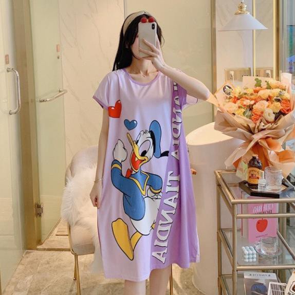 Váy Ngủ 🌹FREESHIP🌹 Váy Nữ Đẹp Dáng Suông Chất Cotton Mát, Mịn Họa Tiết Dễ Thương Siêu Rẻ Hàng Loại 1 Siêu Hót AN13 👗 * ྇