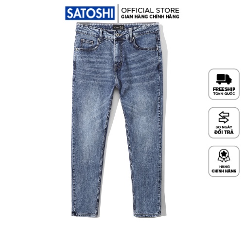 | Satoshi | Quần Jean Nam Slimfit Xanh wash SAQJ62