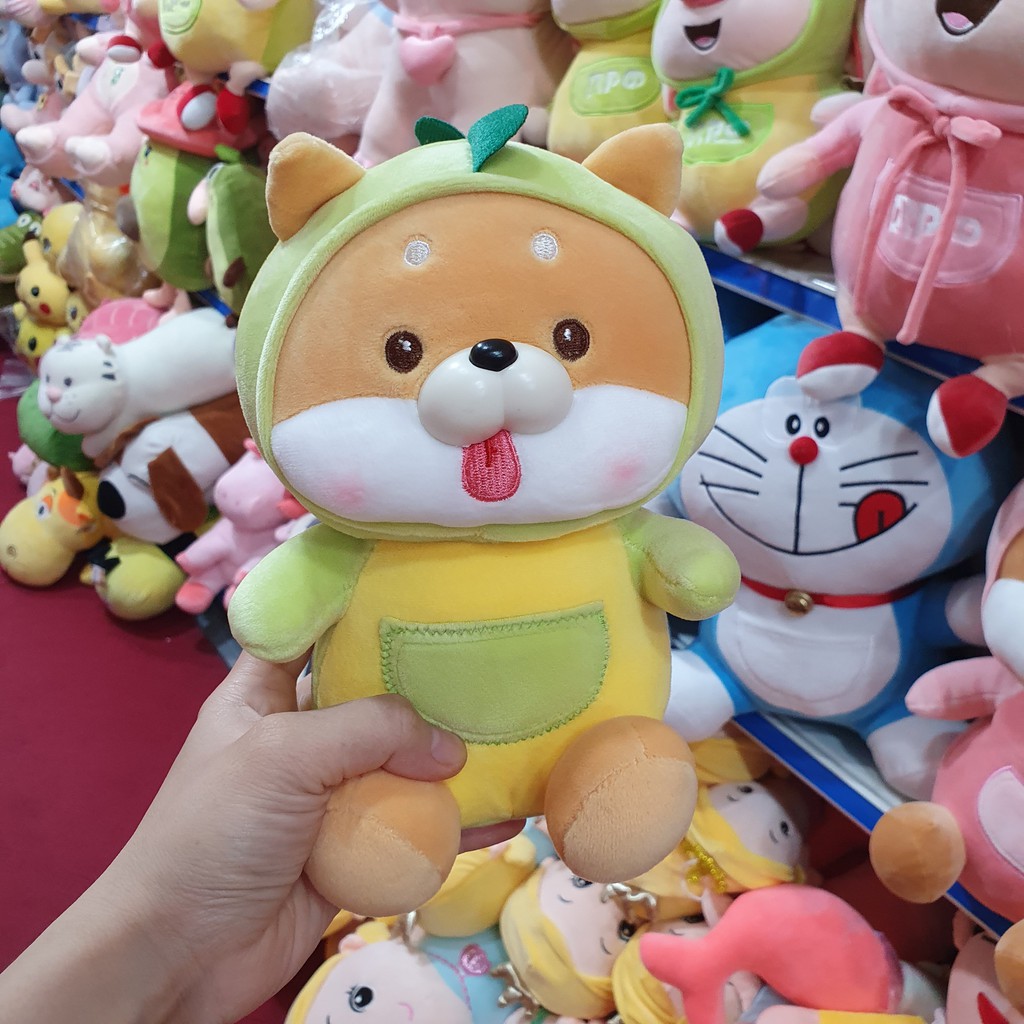 Chó Bông Shiba lè Lưỡi 22cm - Chó Nhồi Bông Cao Cấp