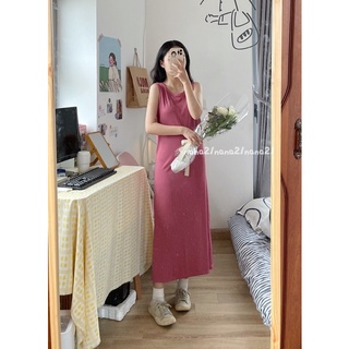 Váy ba lỗ thun tăm dáng dài