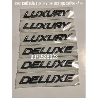 tem chữ dán đuôi xe LUXURY, DELUXE, SI xịn chính hãng